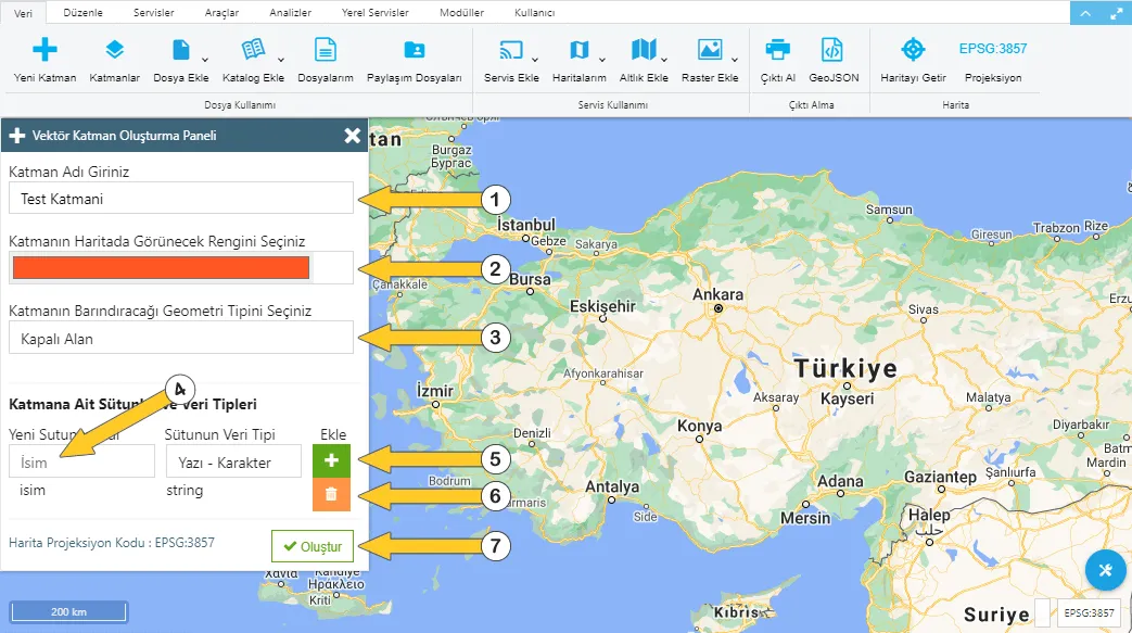 Polygon Katman Oluşturma